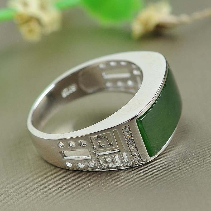 Italian Titanium Bio silver  Stone Rings