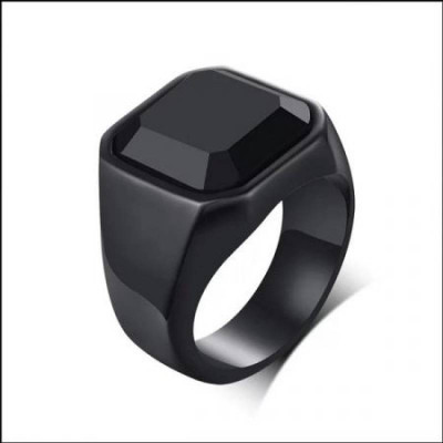 Italian Hematite Magnetic Ring For Men And Women Black 001