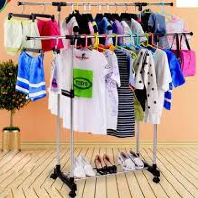 DOUBLE POLE CLOTH RACK